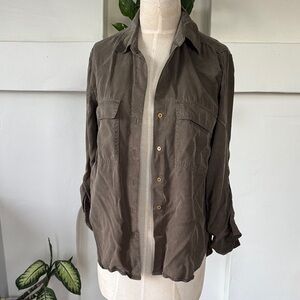 Women's Brown Button-Up shirt